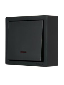 Выключатель 1-кл. ОП LETO 10А IP20 с индикацией черн. бархат LEZARD 752-4200-111 — изображение 3