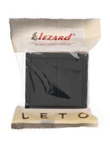 Выключатель 2-кл. ОП LETO черн. бархат LEZARD 752-4200-101 — изображение 4