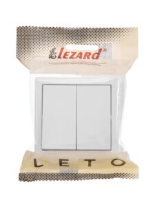 Выключатель 2-кл. ОП LETO бел. LEZARD 752-0200-101 — изображение 3