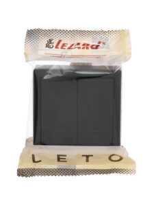 Выключатель 2-кл. ОП LETO 10А IP20 с индикацией черн. бархат LEZARD 752-4200-112 — изображение 4