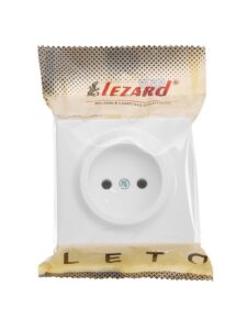 Розетка 1-м ОП LETO без заземл. ПБТ бел. LEZARD 752-0200-121B — изображение 4