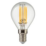 Лампа светодиодная филаментная RS F P45 E14 7W 220-240V 2700К 7Вт 810лм Ra 90 шар Русский Свет 15011245089