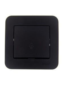 Кнопка звонка 1-кл.СП ASTI 10А IP20 в сборе черн. бархат LEZARD 7081-4242-103
