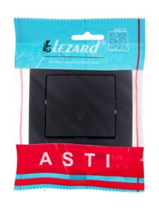 Кнопка звонка 1-кл.СП ASTI 10А IP20 в сборе черн. бархат LEZARD 7081-4242-103 — изображение 3
