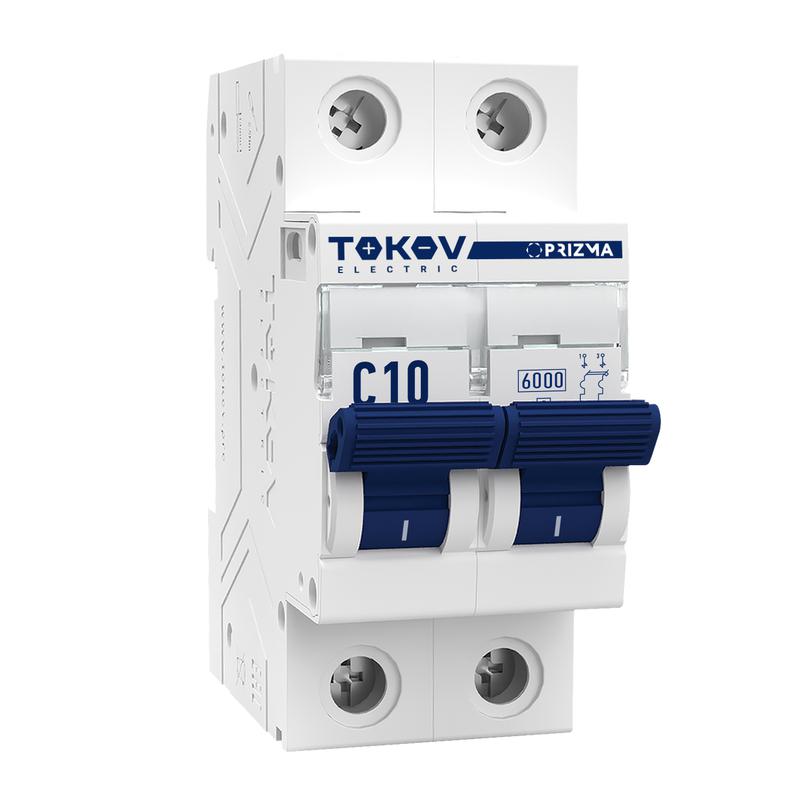 1848377.jpg Выключатель автоматический модульный 2п C 10А 6кА PRIZMA TOKOV ELECTRIC TKE-PZ60-MCBI-2-10-C — изображение 1