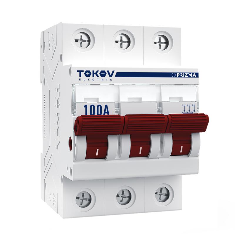 1848468.jpg Выключатель нагрузки модульный 3п 100А PRIZMA TOKOV ELECTRIC TKE-PZ60-MDSI-3-100 — изображение 1