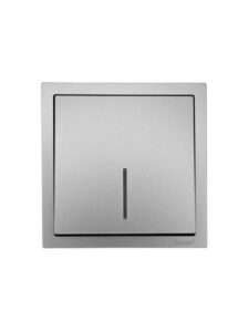 Выключатель 1-кл. 1п СП ZIMA 10А IP20 с индикацией безвинтов. зажим механизм сер. матов. LEZARD 704-7488-111QC — изображение 2