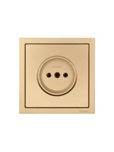 Розетка 1-м СП ZIMA 16А IP20 без заземл. безвинтов. зажим ПБТ механизм зол. LEZARD 704-3688-121BQC — изображение 2