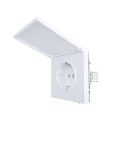 Розетка 1-м СП ZIMA 16А IP20 с заземл. с крышкой ПБТ безвинтов. зажим механизм бел. LEZARD 704-0288-123BQC — изображение 3
