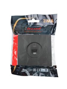 Розетка компьютерная 1-м СП ZIMA IP20 механизм черн. бархат LEZARD 704-4288-140 — изображение 3
