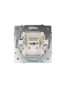 Розетка компьютерная 1-м СП ZIMA IP20 механизм бел. LEZARD 704-0288-140 — изображение 4