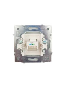 Розетка телефонная СП ZIMA IP20 евро стандарт механизм бел. LEZARD 704-0288-137 — изображение 4