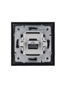 Розетка телефонная СП ZIMA IP20 евро стандарт механизм черн. бархат LEZARD 704-4288-137 — изображение 5