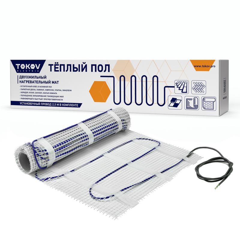 1873484.jpg Комплект "Теплый пол" (мат) 150Вт/кв.м 1кв.м TOKOV ELECTRIC TKE-MAT150-150-1 — изображение 1