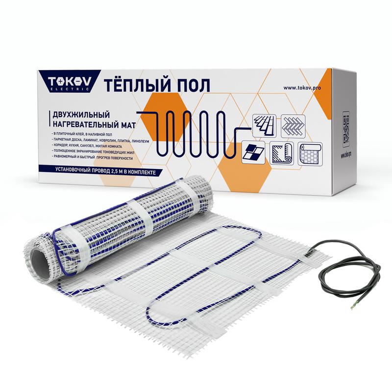 1873492.jpg Комплект "Теплый пол" (мат) 150Вт/кв.м 7кв.м TOKOV ELECTRIC TKE-MAT150-1050-7 — изображение 1