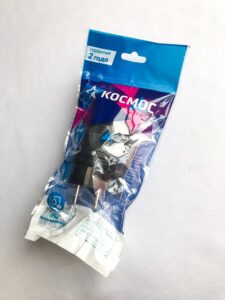 Вилка прямая 16А IP44 черн. КОСМОС VKsm-Z-IP(B)16A — изображение 2