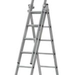 Лестница трехсекционная 3х9 H=257/426/591см 11.18кг алюм. FIT 65434