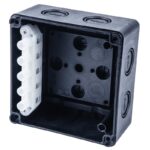 Коробка распределительная 110х110х67мм IP65 в комплекте с клеммным рядом 5х6кв.мм 41А черн. Extherm JB-60-BL — изображение 5