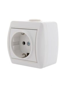 Розетка 1-м ОП Nata 16А IP20 с заземл. керамика бел. LEZARD 710-0200-122 — изображение 3