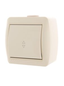 Переключатель проходной 1-кл. ОП Nata 10А IP20 крем. LEZARD 710-0300-105 — изображение 2