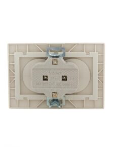 Розетка 2-м СП Mira 16А IP20 без заземл. со вставкой керамика крем. LEZARD 701-0303-128 — изображение 3