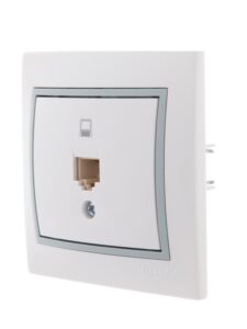 Розетка компьютерная 1-м СП Mira RJ45 бел./сер. LEZARD 701-0215-139 — изображение 4
