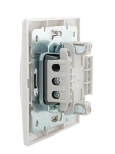 Переключатель проходной 1-кл. СП Mira 10А IP20 с бел.вставкой бел. LEZARD 701-0202-105 — изображение 4