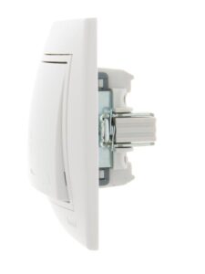 Переключатель проходной 1-кл. СП Mira 10А IP20 с бел.вставкой бел. LEZARD 701-0202-105 — изображение 5