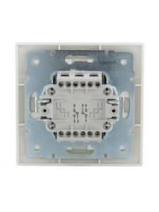 Переключатель проходной 2-кл. СП Mira 10А IP20 с бел.вставкой бел. LEZARD 701-0202-106 — изображение 5