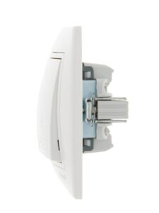 Переключатель проходной 2-кл. СП Mira 10А IP20 с бел.вставкой бел. LEZARD 701-0202-106 — изображение 3