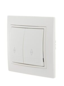 Переключатель проходной 2-кл. СП Mira 10А IP20 с бел.вставкой бел. LEZARD 701-0202-106 — изображение 2