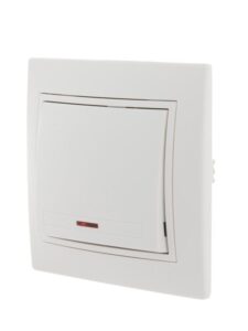 Выключатель 1-кл. СП Mira 10А IP20 с подсветкой с бел. вставкой бел. LEZARD 701-0202-111 — изображение 4