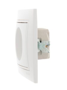 Розетка 1-м СП Mira 16А IP20 без заземл. с бел. вставкой керамика бел. LEZARD 701-0202-121 — изображение 2