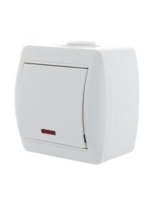Выключатель 1-кл. ОП Nata 10А IP20 с подсветкой бел. LEZARD 710-0200-111 — изображение 4
