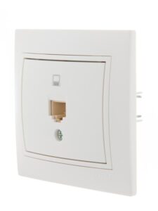 Розетка компьютерная 1-м СП Mira RJ45 бел./бел. LEZARD 701-0202-139 — изображение 3