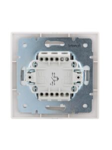 Выключатель 1-кл. СП Mira 10А IP20 с подсветкой с сер. вставкой бел. LEZARD 701-0215-111 — изображение 3