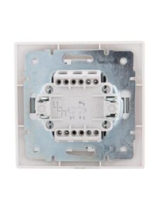 Выключатель 2-кл. СП Mira 10А IP20 с подсветкой с сер. вставкой бел. LEZARD 701-0215-112 — изображение 3