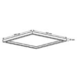 Светильник светодиодный PPL 588/G OPAL 40Вт 4000К IP40 588х588х25мм BLACK ДВО в потолок Грильято панель Pro JazzWay 5062023 — изображение 8