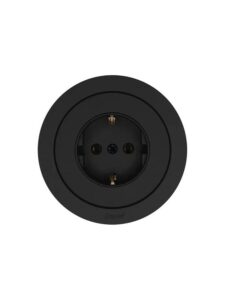 Розетка 1-м OSEN IP20 16А с заземл. ПБТ механизм черн. бархат LEZARD 743-4288-122B — изображение 3