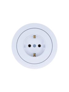 Розетка 1-м OSEN IP20 с заземл. ПБТ бел. LEZARD 743-0288-122B — изображение 3