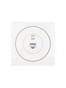 Розетка компьютерная СП OSEN RJ45 кат.6 механизм бел. LEZARD 743-0288-140 — изображение 2
