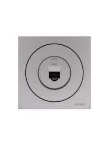 Розетка компьютерная СП OSEN RJ45 кат.6 механизм сер. матов. LEZARD 743-7488-140 — изображение 2