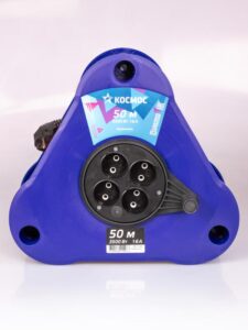 Удлинитель на треугольной катушке 4х50м без заземл. 16А IP44 3.5кВт ПВС 2х2.5 УКП КОСМОС YKTKsm50m-4g(2.5) — изображение 2