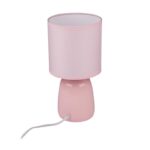 Светильник настольный JH2-02-pk E14 IP20 130х130х255мм керамика; ткань; PVC-пластик роз. JazzWay 5062337 — изображение 6