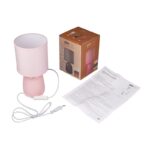 Светильник настольный JH2-02-pk E14 IP20 130х130х255мм керамика; ткань; PVC-пластик роз. JazzWay 5062337 — изображение 4