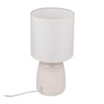 Светильник настольный JH2-02-wh E14 IP20 130х130х255мм керамика; ткань; PVC-пластик бел. JazzWay 5062313 — изображение 6
