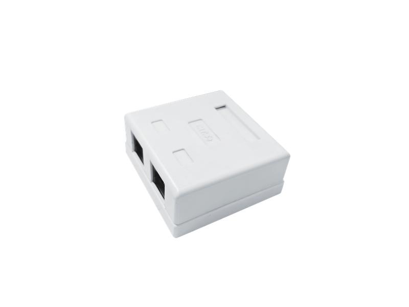 1980869.jpg Розетка компьютерная 8P8C (RJ-45) кат.5E UTP 2 порта TOKOV ELECTRIC TKE-SMB-8P8C-2P-UTP — изображение 1