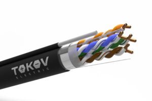 Кабель витая пара F/UTP 4х2х24AWG(0.51мм) + трос кат.5E PE outdoor Fluke tested 305м (м) PRO TOKOV ELECTRIC TKP-C05-F42-5E-305-ODC
