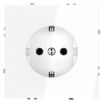 Розетка 1-м СП S70 16А с заземл. механизм бел. глянцевый Voltum VLS040101