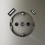 Розетка 1-м СП S70 16А с USB A+С с заземл. защ. шторки механизм шелк Voltum VLS040504 — изображение 2